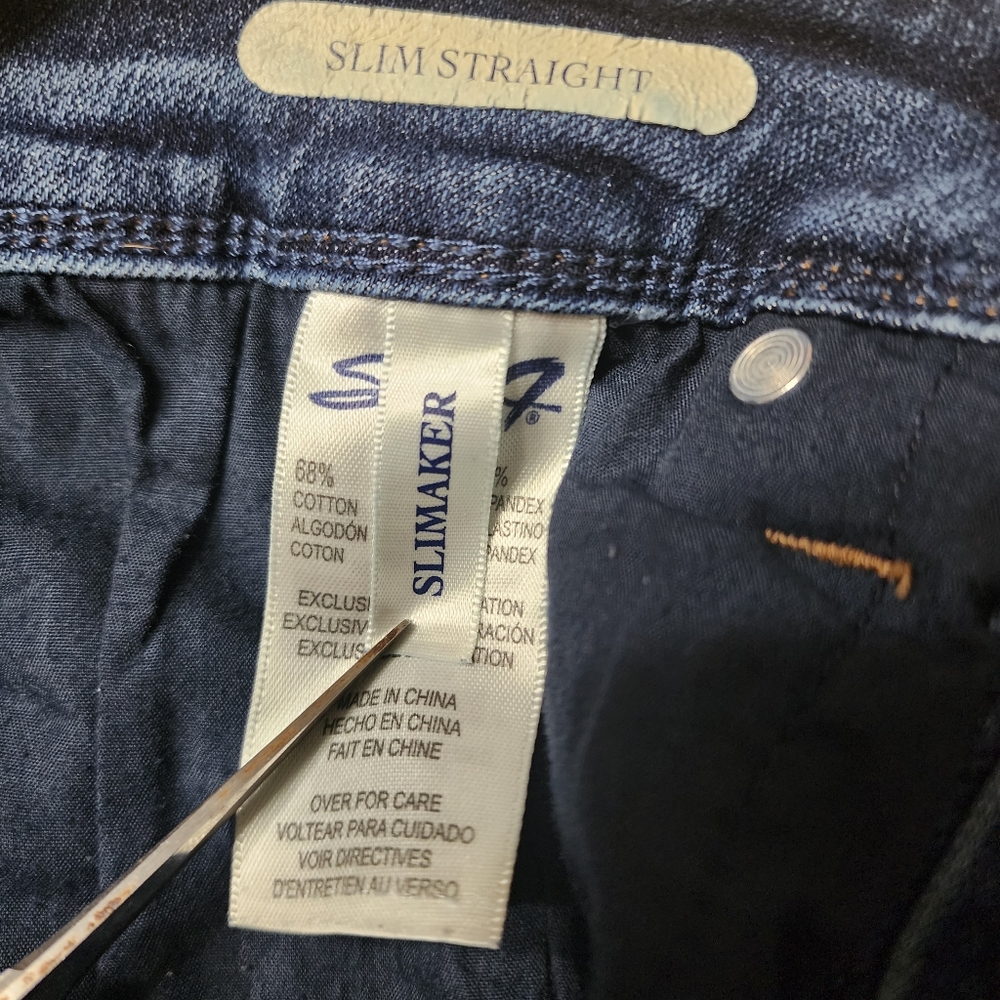 Seven7 Slim Straight Jeans Sz 4 - Picture 7 of 9